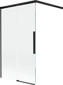 Mexen Rox параван за вана 2-крилен плъзгащ се 100 x 150 см, прозрачен, черен - 8C9-100-003-70-00