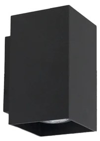 Модерен стенен аплик черен квадрат 2-светлина - Sandy