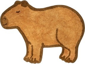Кафяв памучен детски килим 52x68 cm Capybara – Sass & Belle