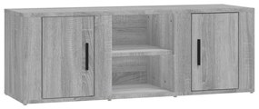819434 vidaXL ТB шкаф, сив сонома, 100x31,5x35 см, инженерно дърво