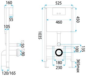 КОМПЛЕКТ СТЕЛАЖ ЗА ВГРАЖДАНЕ Е  K011A-Q Rea T White Glass
