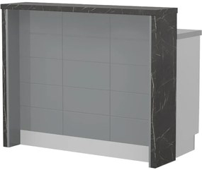 Островна кухненска пейка Hudson-Length: 120 cm.-Gray-Black Stone