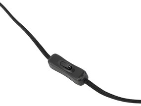 Модерна скоба лампа черна с гъвкава ръка - Cavalux