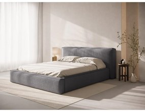 Тъмносива тапицирана табла за легло 189x100 cm Olivia – Micadoni