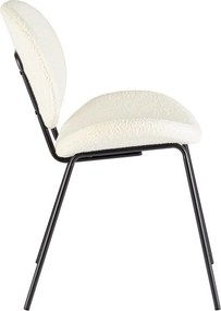 Бял тапициран трапезен стол Maddie – Yes Everyday