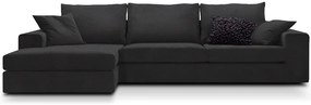 Ъгъл диван Mission-Customizable-250φ 165β cm.-Black