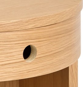 Нощно шкафче от декор от дъб в светло естествен цвят Paron – Actona