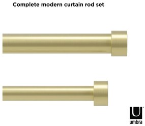 Стоманен разтегателен двоен корниз 168 - 305 cm Cappa - Umbra