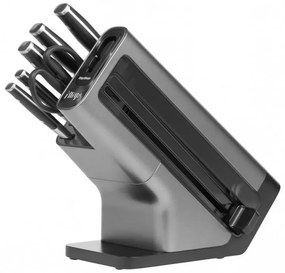 Комплект кухненски ножове с точило Ninja K32014EUUK, 6 части, StaySharp, Ергономичен дизайн, Сребрист/черен
