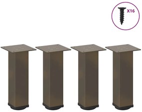 4012463 vidaXL Крака за масичка за кафе, 4 бр., естествена стомана, 30-32 см, стомана