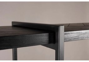 Черна етажерка за книги от екзотична дървесина 140x146 cm Class - Dutchbone