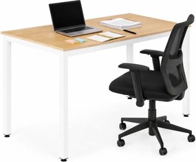 Универсална работна и трапезна маса 120 x 60 cm - за 4-5 души, светъл дъб