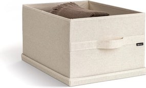 Бежова текстилна кутия за съхранение с капак 36x46x25 cm Soft Storage Large – Bigso