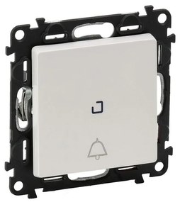 Legrand 752113 Девиаторен бутон с подсветка и символ звънец 6A/12V, без рамка Valena life Бяло - 752113