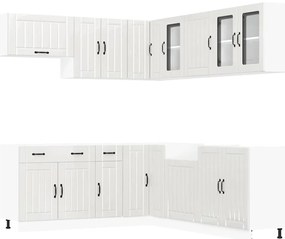 3314923 vidaXL Комплект кухненски шкафове от 11 части Lucca, инженерно дърво