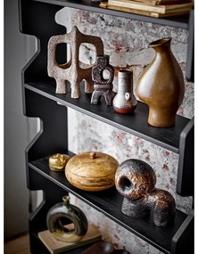 Черна библиотека от масивен бор 84x140x20 cm Savoya – Bloomingville