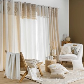 Кремаво одеяло със смес от памук 125x150 cm Ziggy – douceur d'intérieur