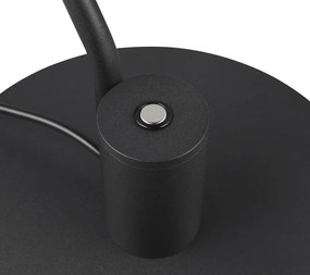 Матово черно LED настолна лампа с огъваща се структура (височина 64 cm) Manduro – Trio