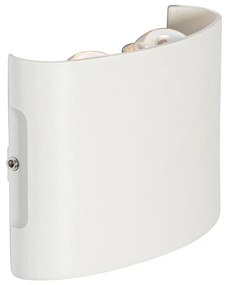 Външна стенна лампа бяла с LED 4-светлина IP54 - Silly