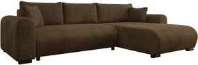 Ъглов диван Merkos-Тъмно кафяво