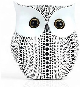 Настолна декорация 15 см, бяла/черна