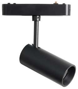 Модерен черен прожектор за 1-фазова релсова система 9W 3000K - Magnetic Gert