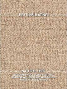 Ръчно изработен вълнен кръгъл килим в естествен цвят ø 200 cm Puristic Knots – Elle Decoration