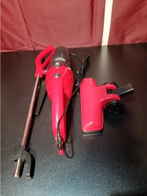 Втора ръка: Прахосмукачка вертикална Rosberg R51001A, 600W, 800 ml, HEPA филтър, Използване като ръчна, Червен