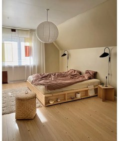 Двойно легло от борова дървесина с решетка 160x200 cm Ziggy - Karup Design