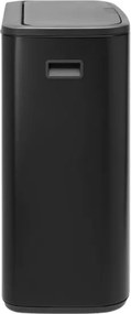 Кош за боклук Brabantia Bo Touch 1001274, 60 л, Плавно и безшумно отваряне, Голям отвор, Устойчив на отпечатъци, Черен/мат
