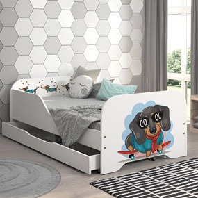 Детско легло 160 x 80 cm с матрак и подматрачна рамка - COOL DOG