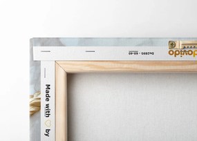 Картина на платно – 3D цветя със златни листа