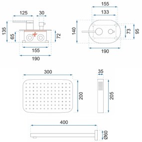 Душ система REA OVAL Chrom BOX