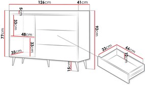 Бюфет Ademo 1D 3S