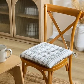 Възглавница за стол atmosphera Groove, Райе, Зелен, 38×38 cm