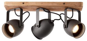 Brilliant - Точково осветително тяло CROWTON 3xGU10/6W/230V цвят бор