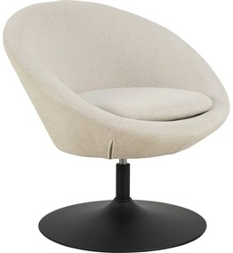 Бежово въртящо се шенилово кресло Center – Actona