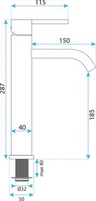 Смесител за баня Rea Foster Brush Copper