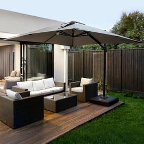 Стилен сив чадър MINI ROMA 2,5 × 2,5 м