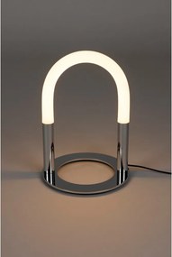 Метална LED затъмняваща се настолна лампа в сребрист цвят (височина 36 cm) Arch – Zuiver