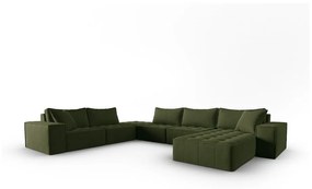 Зелен ъглов диван (ляв ъгъл/"U") Mike - Micadoni Home