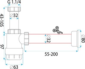 Сифон HC2 White