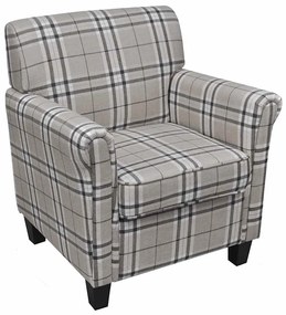 240978 vidaXL Кресло с възглавница, кремаво, текстил