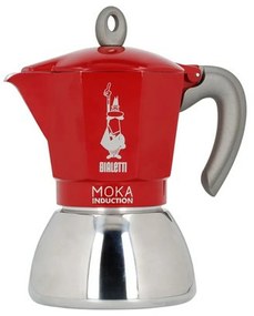 Италианска Кафеварка Bialetti Moka Induction Черен Червен Метал Неръждаема стомана Алуминий 300 ml 6 чаши за чай