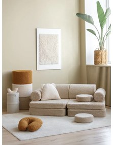 Светлокафяв детски диван от букле 132 cm Settee – Wigiwama