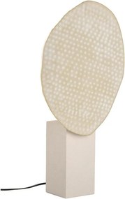 Бежова метална настолна лампа с метален абажур (височина 57 cm) Neev – Bizzotto