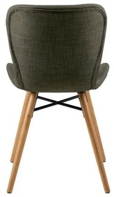 Комплект от 2 зелени трапезни стола в цвят каки Batilda - Actona