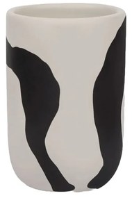 Черно-бяла керамична чаша за четки за зъби Icon - Mette Ditmer Denmark