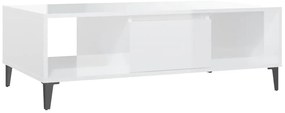 806028 vidaXL Маса за кафе, бял гланц, 103,5x60x35 см, инженерно дърво