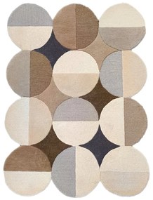 Сиво-бежов ръчно изработен вълнен килим 120x170 cm Mia Ellipse – Flair Rugs